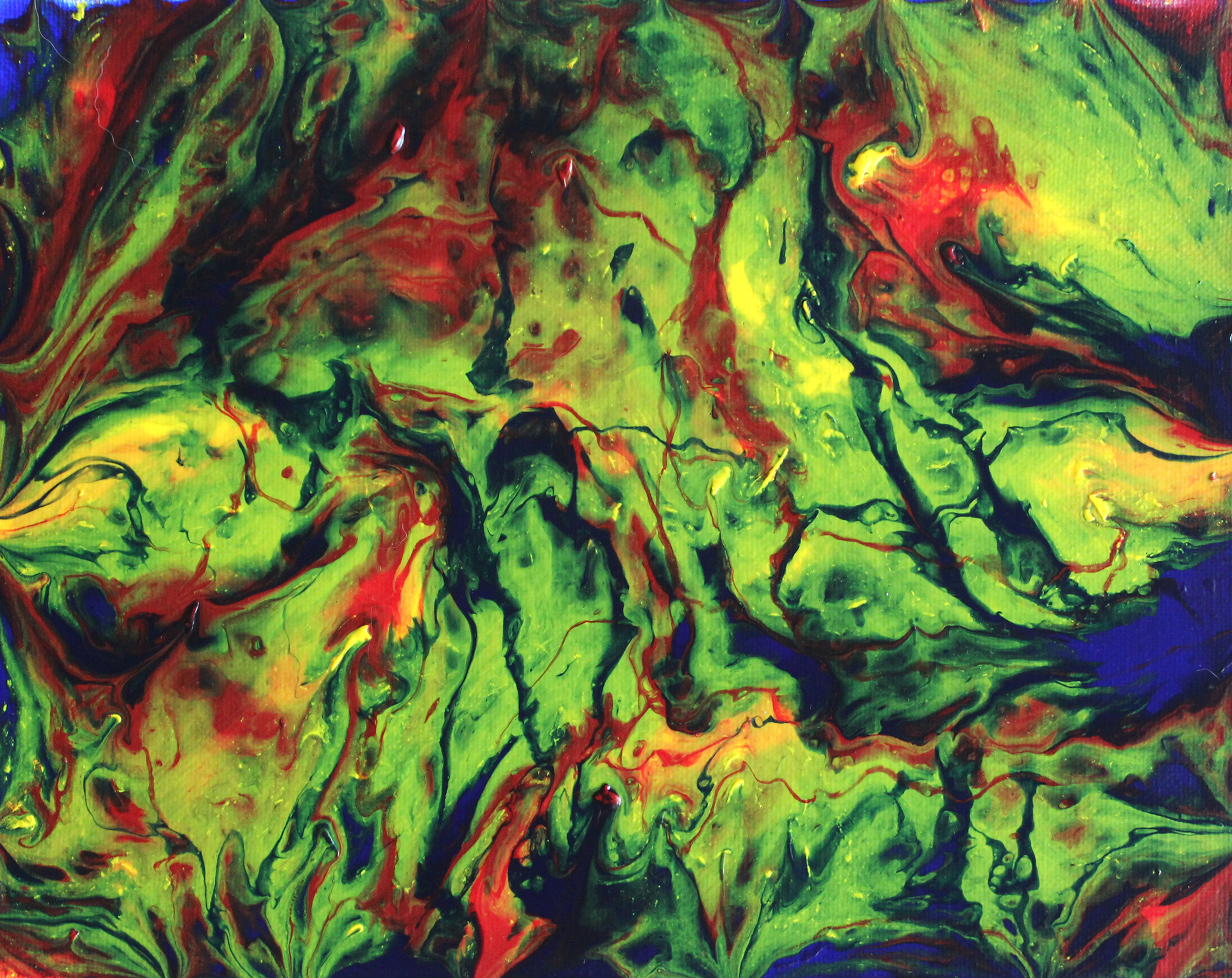 McDonalds (Acrylic pour on canvas)