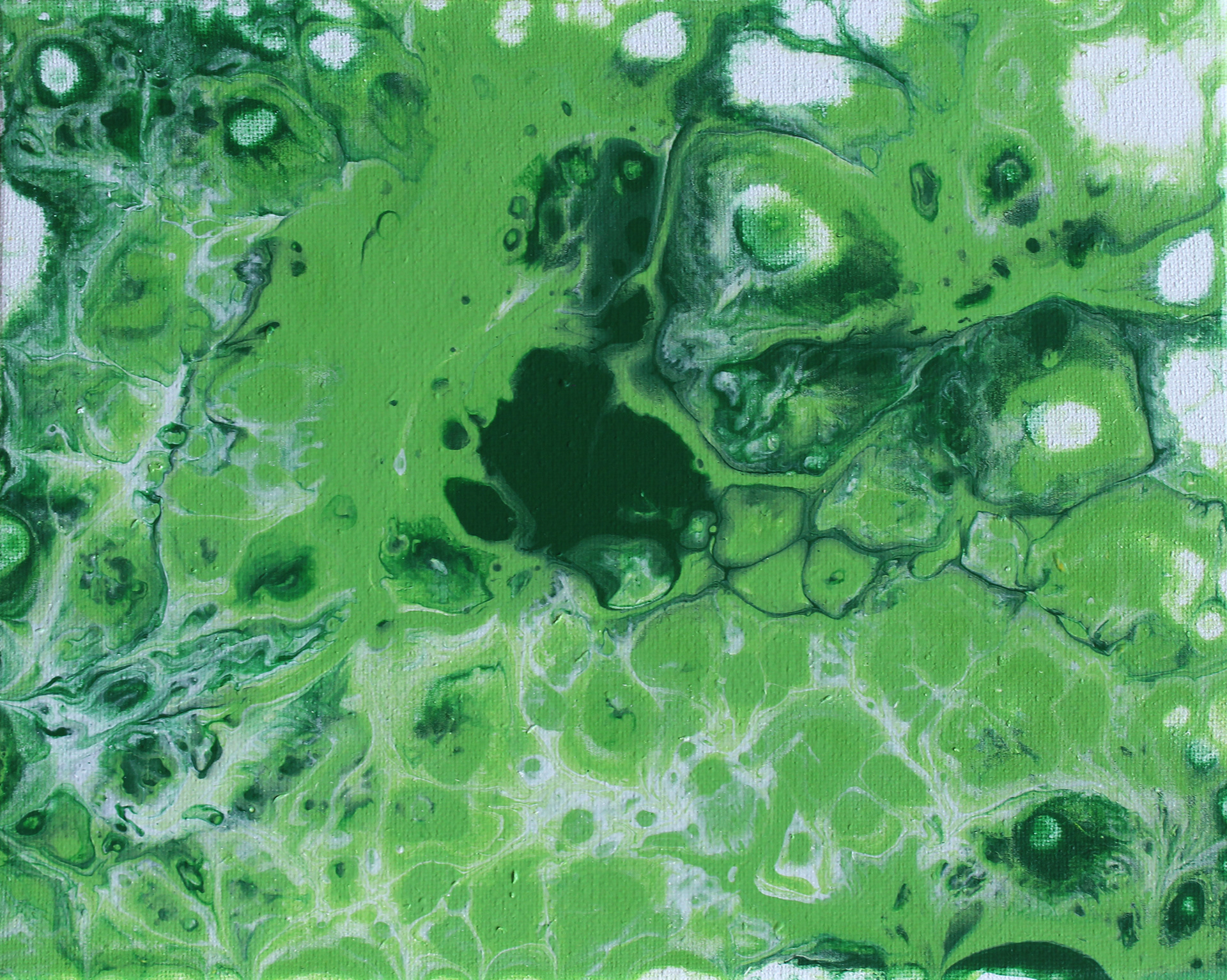 Shamrock Shake (Acrylic pour on canvas)