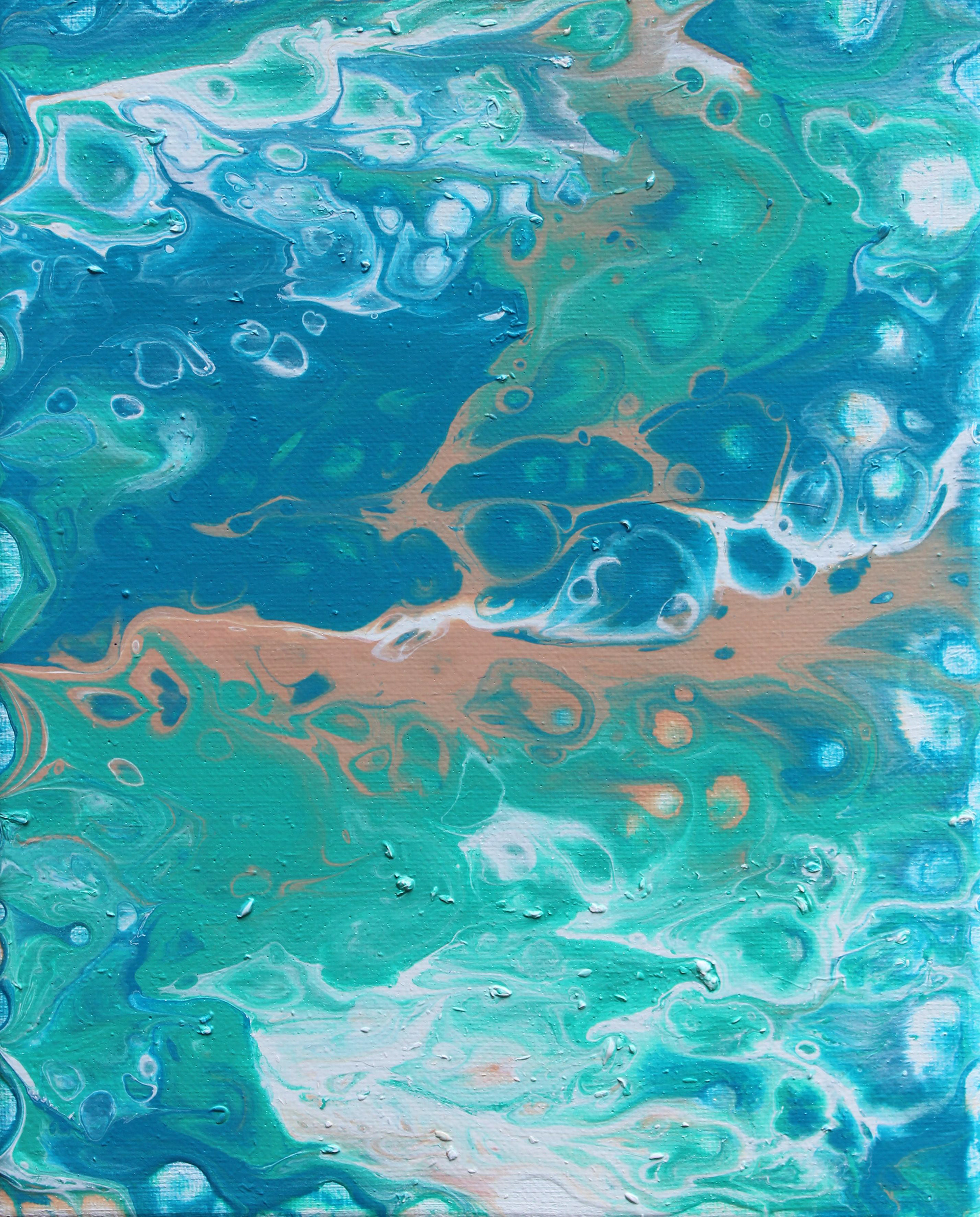 Seascape (Acrylic pour on canvas)