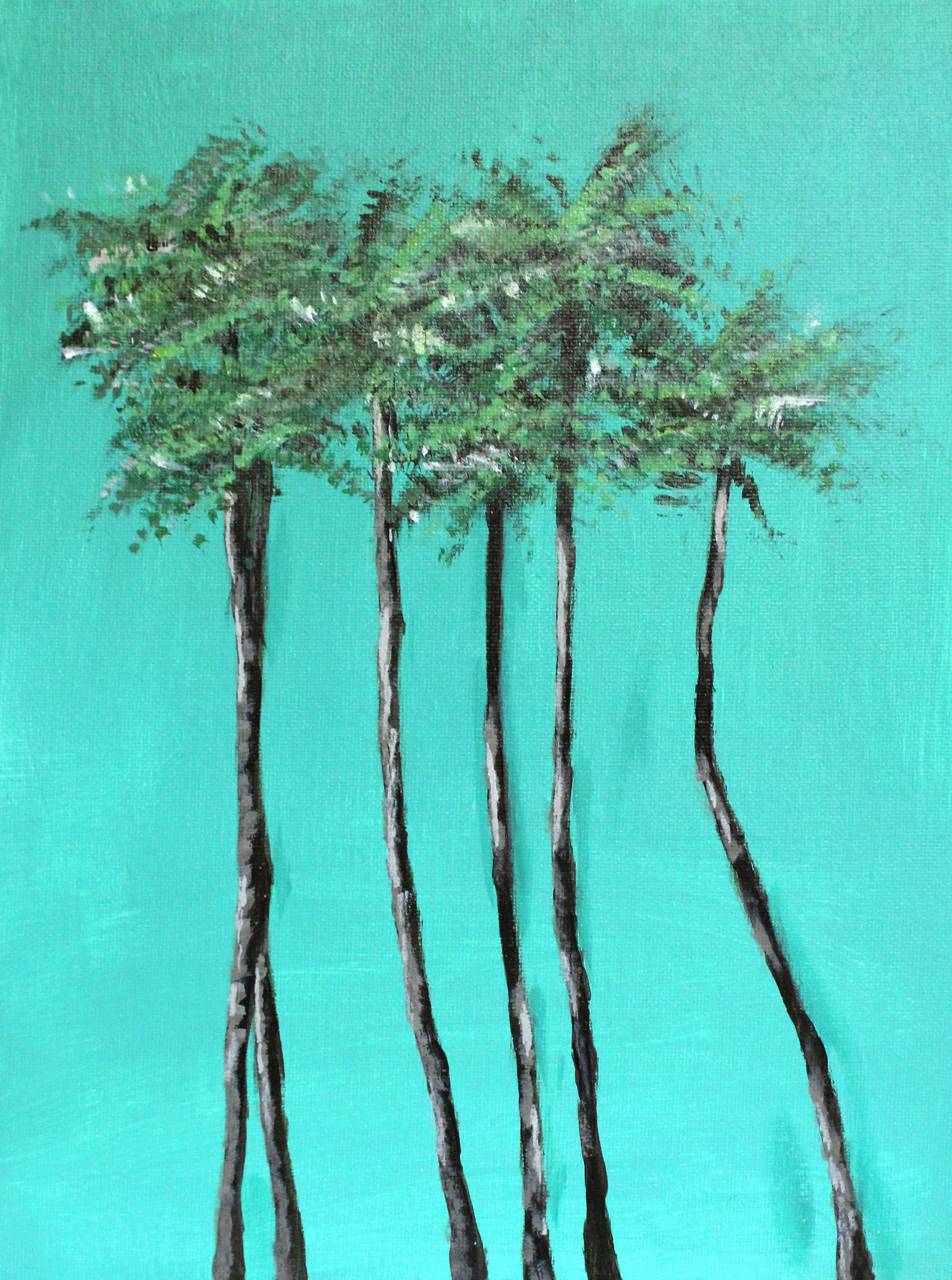 Palm Trees (Acrylic on canvas)
