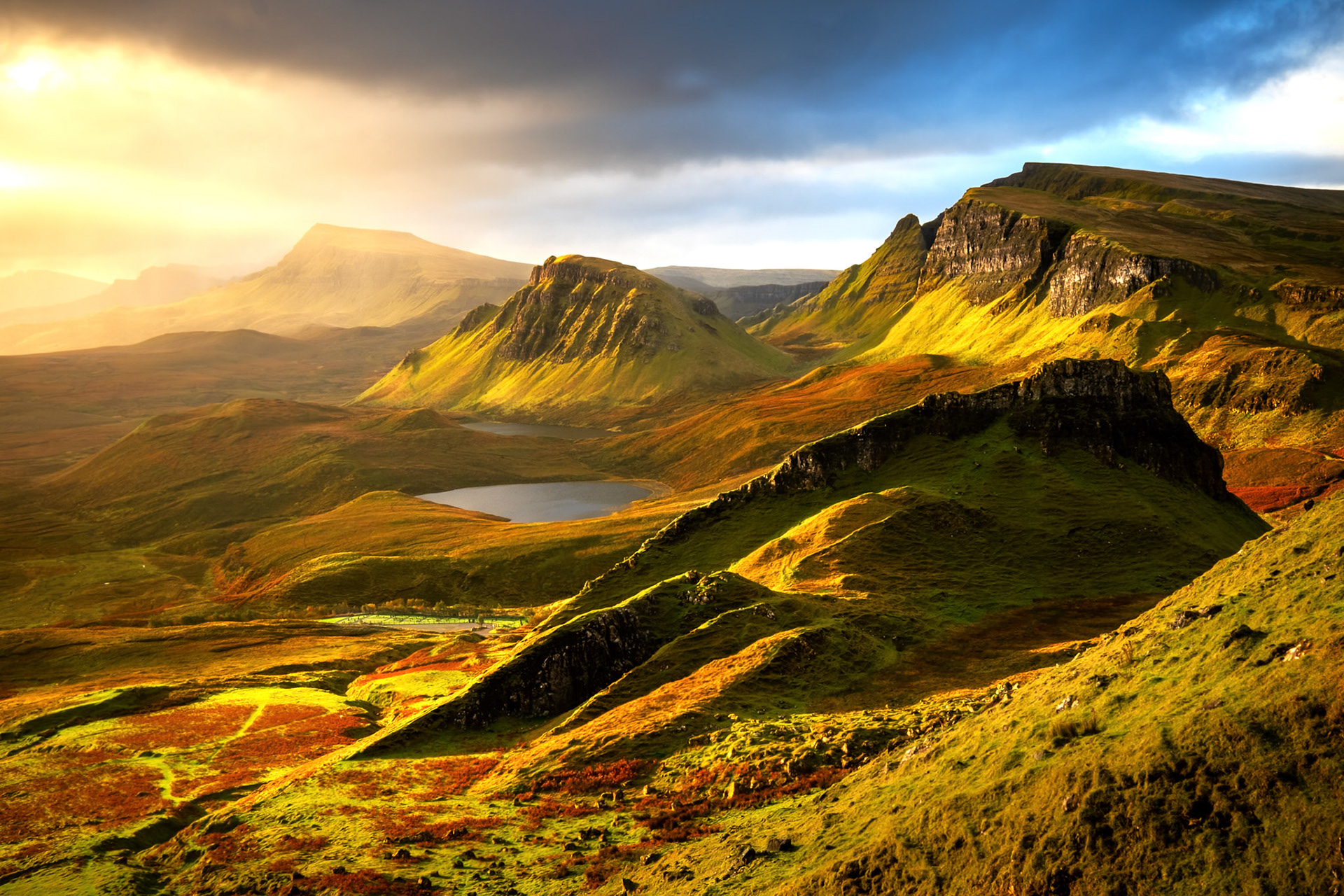 Morning light in Quiraing, Isle of Skye, Scotland