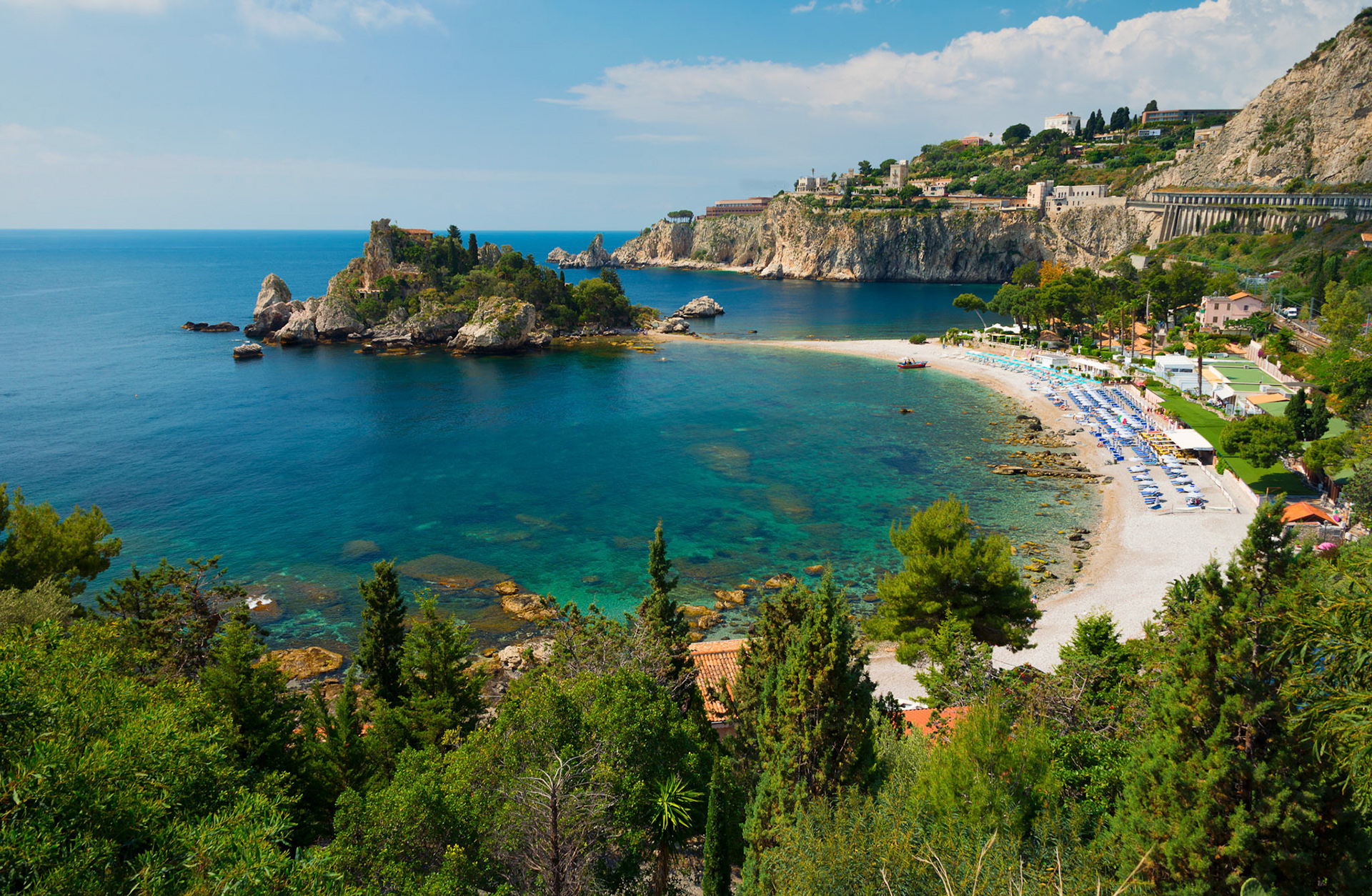 The beach near Isola Bella - Taormina, Sicily