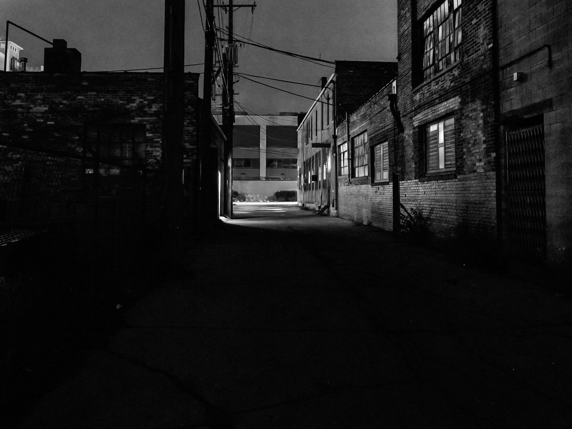 In the alley