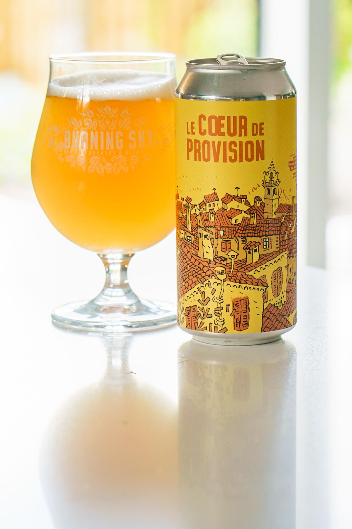 Burning Sky | Le Coeur de Provision | Mixed fermentation saison | Saphir, Celeia, Centennial | 5.2%