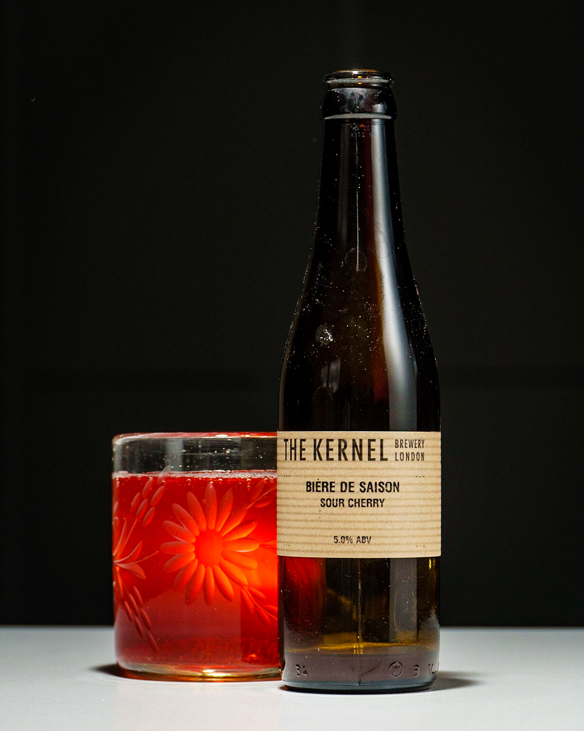 Sour cherry // 5.0% // British sour cherries macerated with a blend of fresh and aged saison at 200g/l
