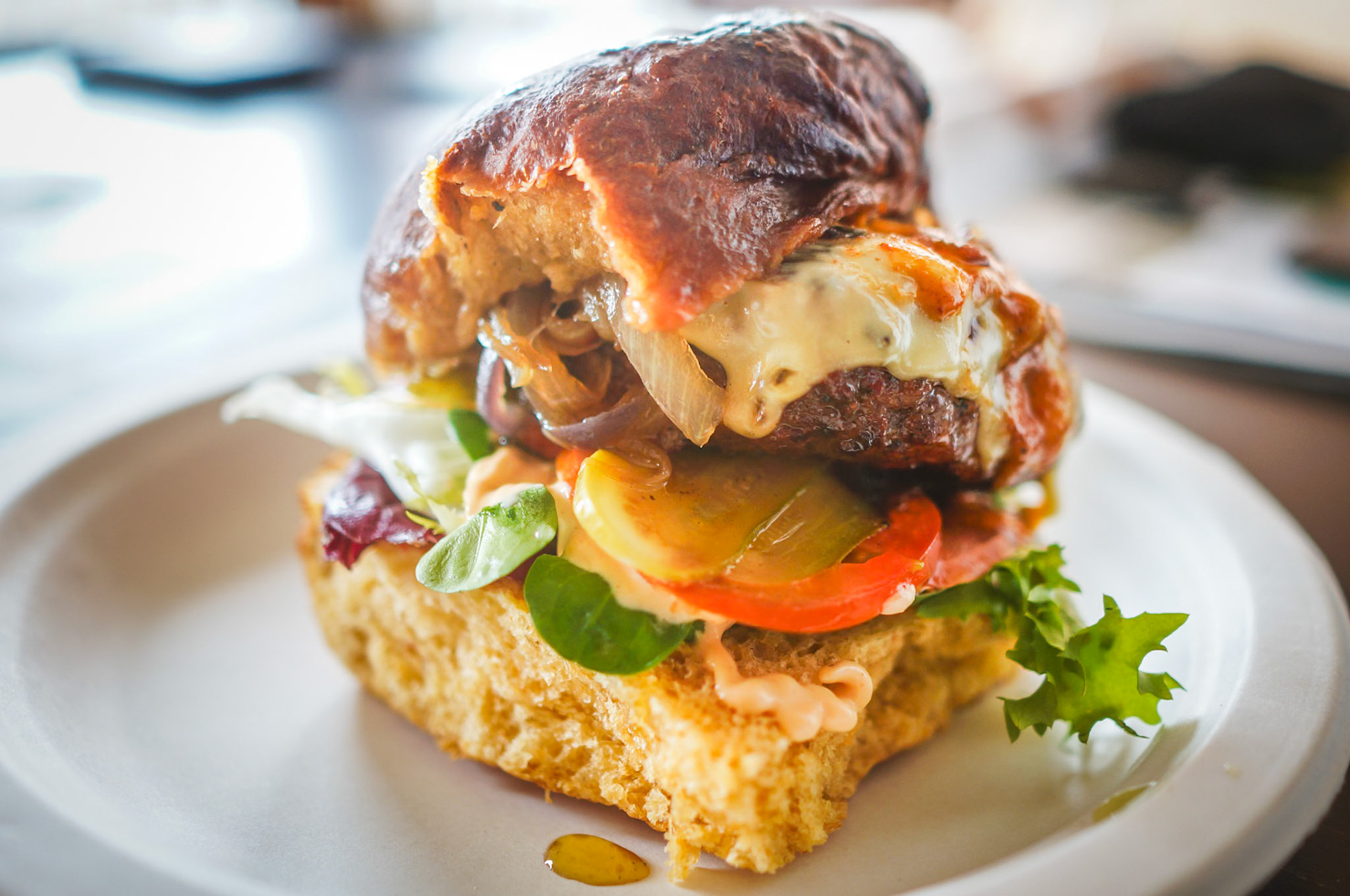 Dirty Heifer burger at African Volcano