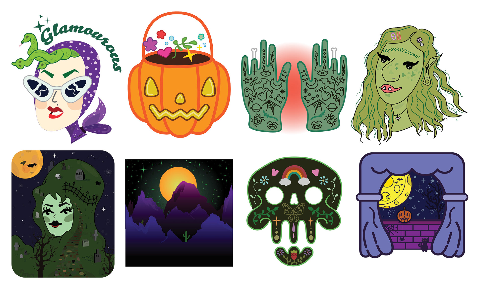 Spooky Sticker Collection | Hand Illustrated | 2020-24