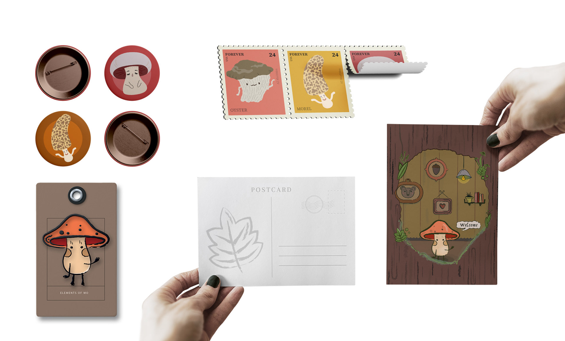 AZ Mushroom Branding | Hand Illustrated | Senior Year 2024