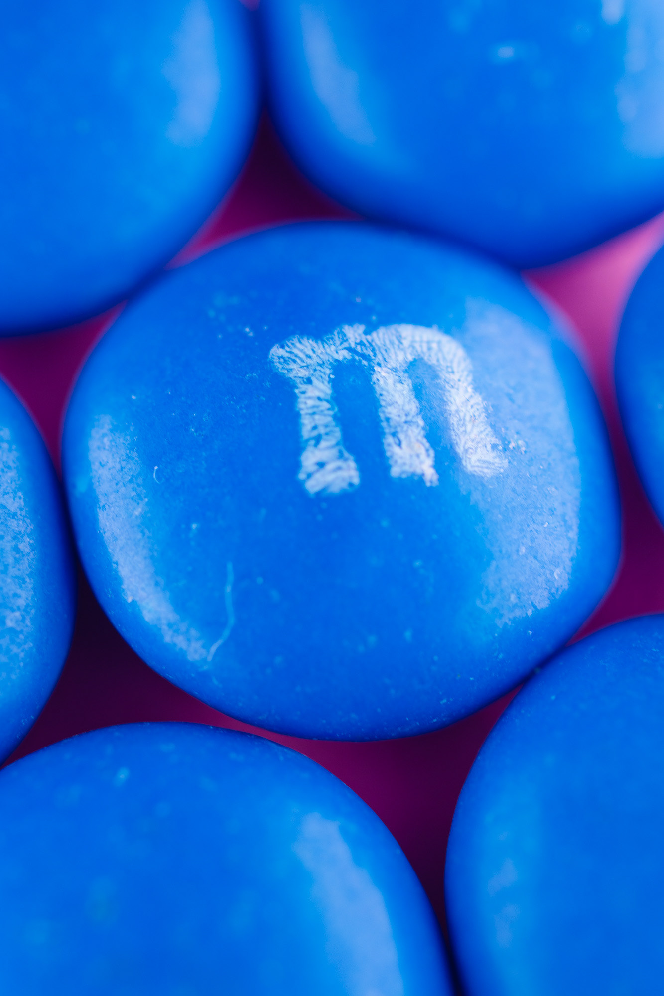 Blue and Pink M&M