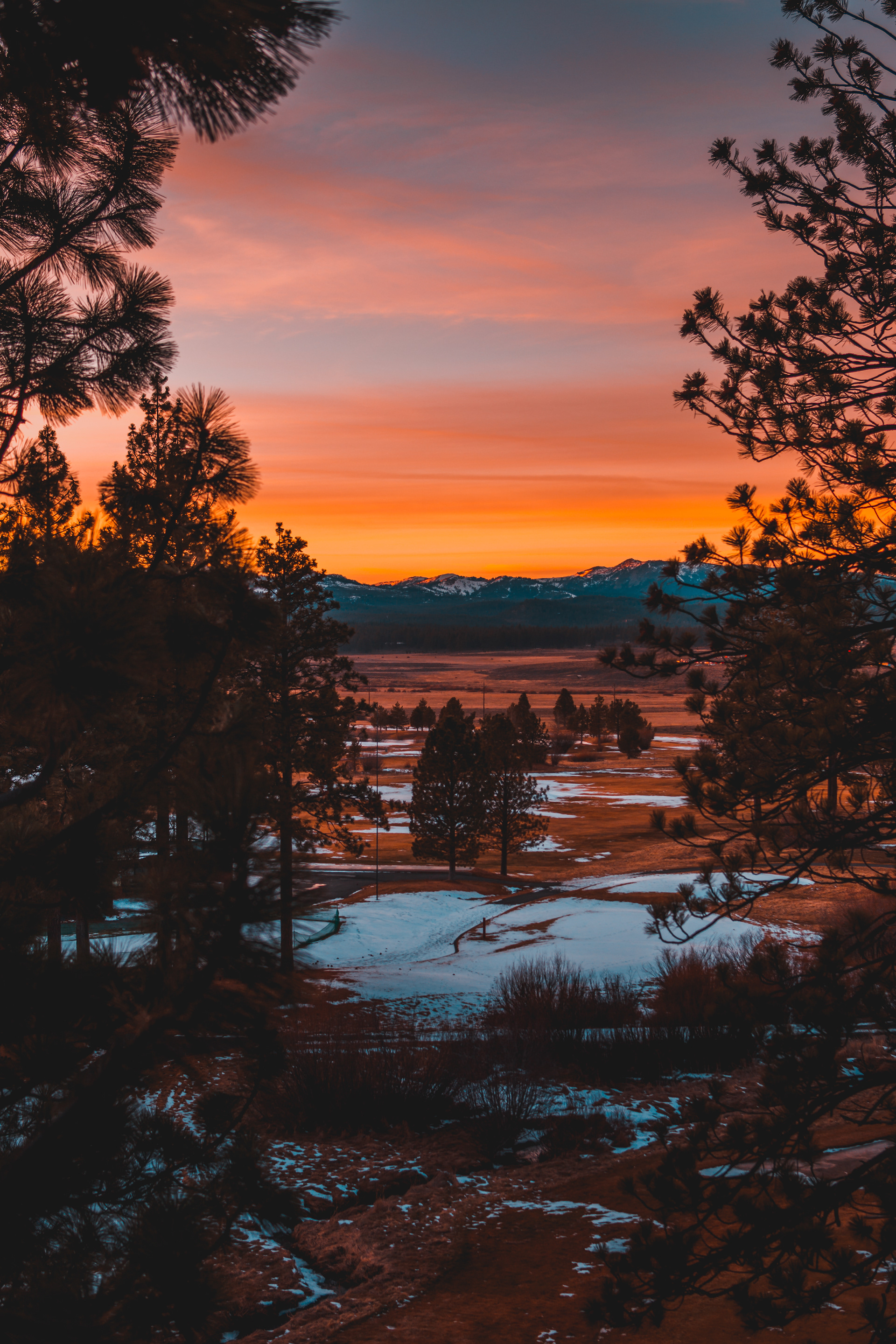 Tahoe at Sunset teal and orange