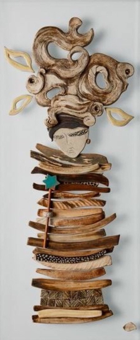Porcelain on glass panel, 100cm x 30cm