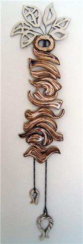 Porcelain on glass panel, 80cm x 25cm
