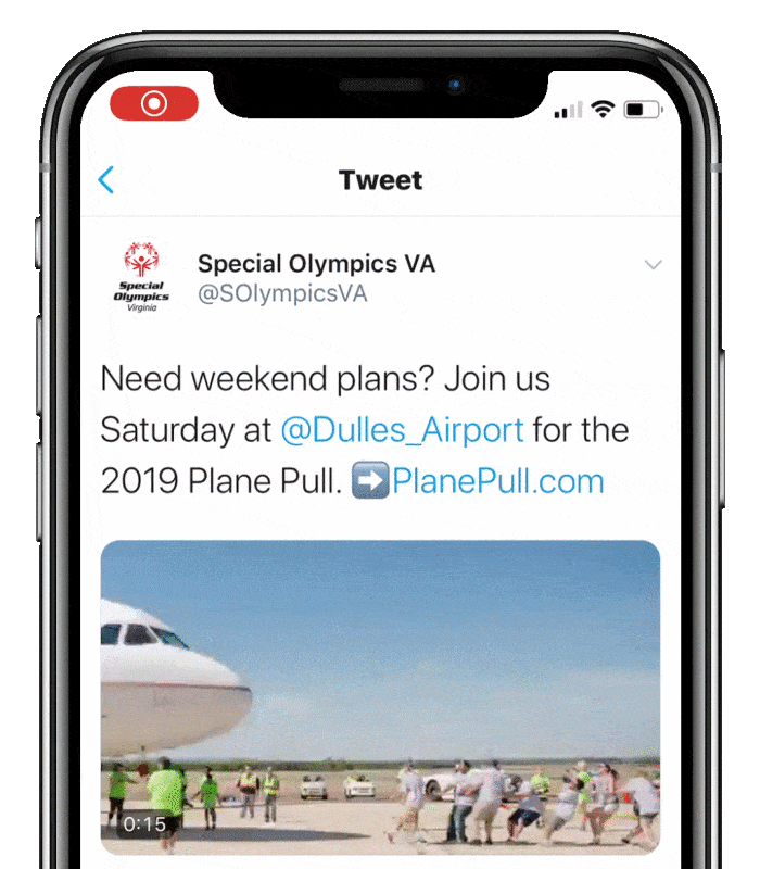 Twitter video to promote the annual Dulles Day Plane Pull. Led creative direction for print and web advertisements.