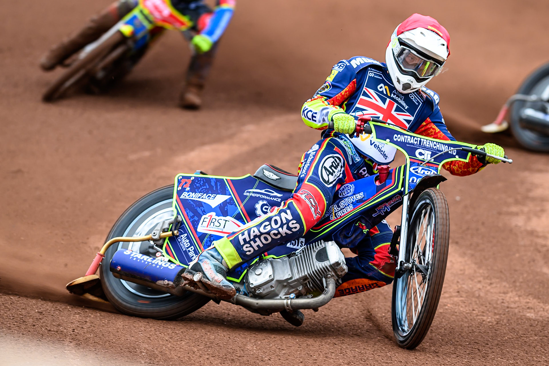 Jake Mulford of Great Britain in action during the FIM SGP2 Qualifying Round at the Peugeot Ashfield Stadium in Glasgow on Saturday 24th May 2025. (Photo: Ian Charles | MI News)