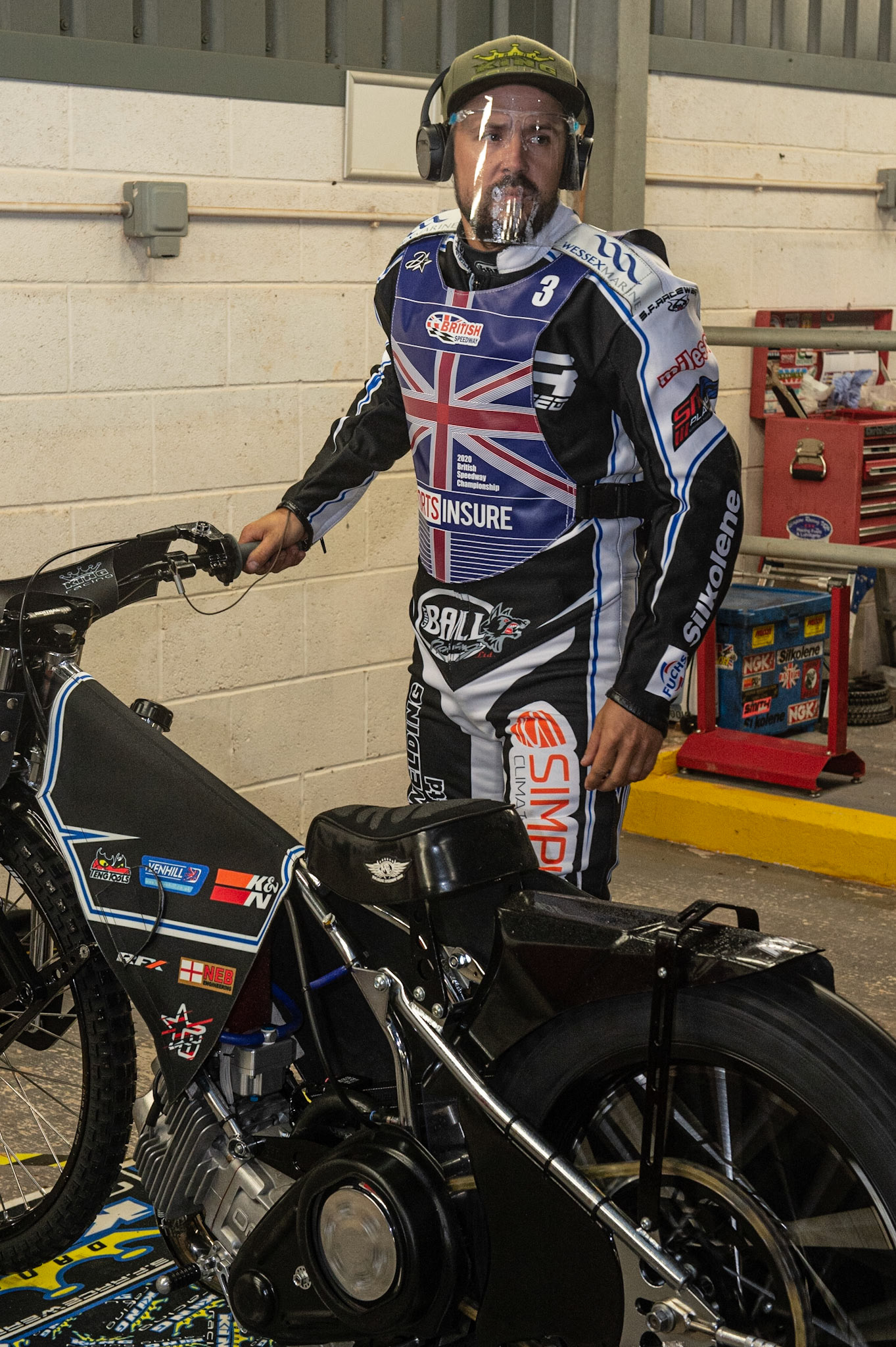 Photo: Ian CharlesDanny King warms his bike upSports Insure British Speedway Championship Final, National Speedway Stadium, Manchester Monday  28  September  2020