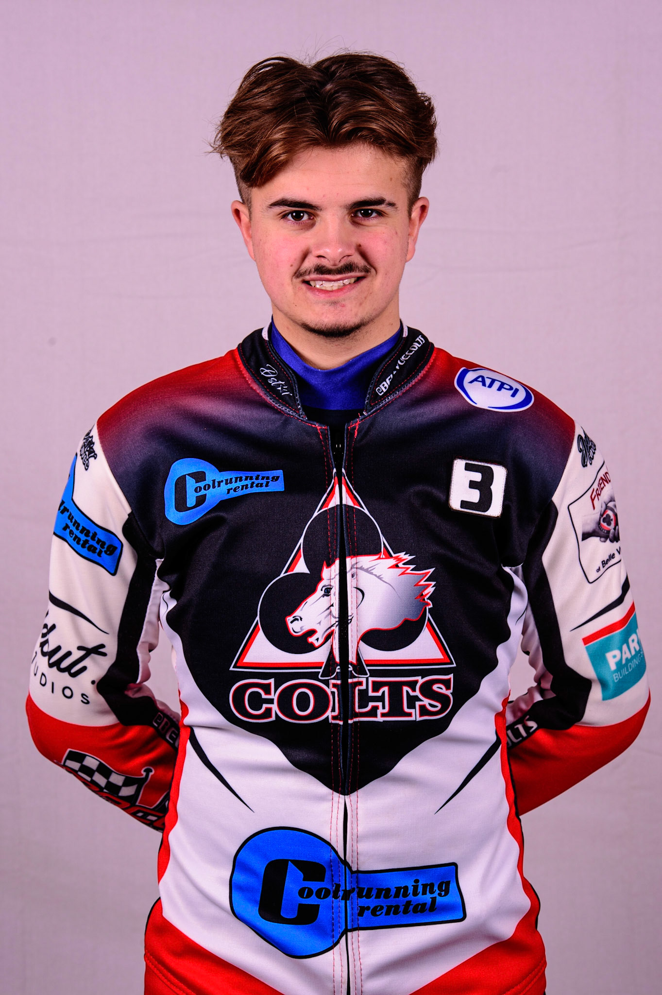 MANCHESTER, UK. MAR 14TH Nathan Ablitt - Belle Vue 'Cool Running' Colts during the Belle Vue Speedway Media Day at the National Speedway Stadium, Manchester on Monday 14th March 2022. (Credit: Ian Charles | MI News)