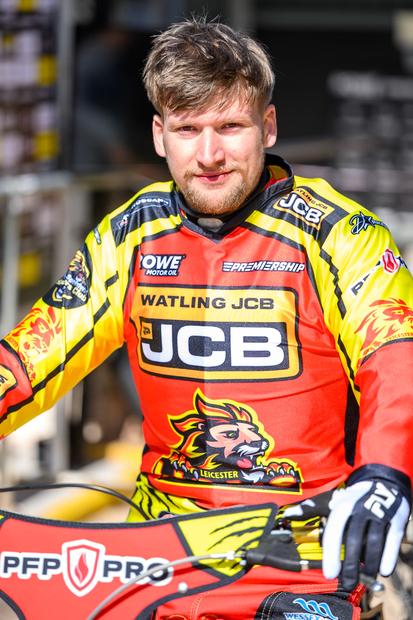 Joe Thompson of Leicester Lions during the Knockout Cup Northern Section match between Belle Vue Aces and Leicester Lions at the National Speedway Stadium, Manchester on Monday 6th April 2026. (Photo: Ian Charles | MI News)