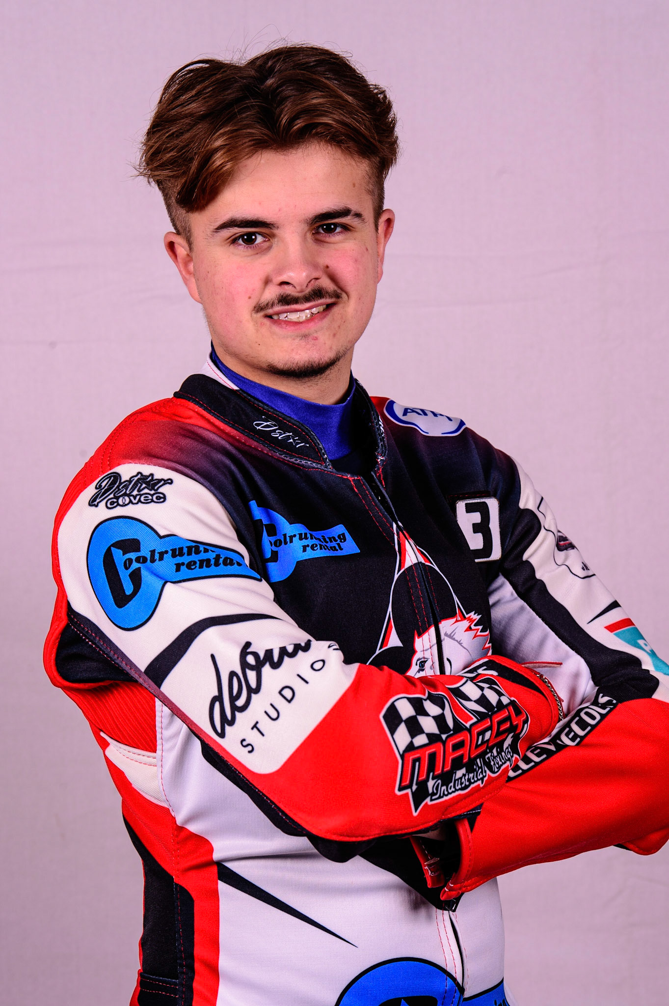 MANCHESTER, UK. MAR 14TH Nathan Ablitt - Belle Vue 'Cool Running' Colts during the Belle Vue Speedway Media Day at the National Speedway Stadium, Manchester on Monday 14th March 2022. (Credit: Ian Charles | MI News)