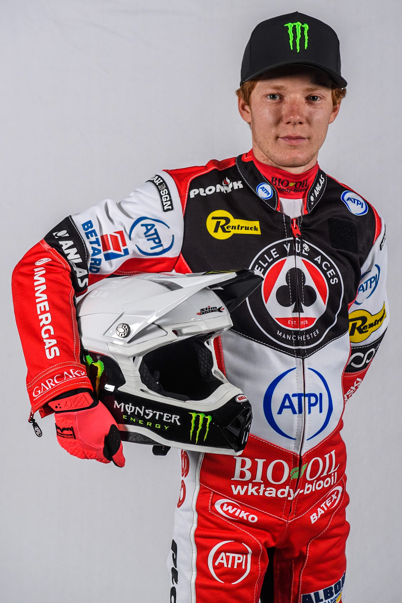 Belle Vue Aces' rider Dan Bewley during the Belle Vue Aces Media Day at the National Speedway Stadium, Manchester on Monday 11th March 2024. (Photo: Ian Charles | MI News)