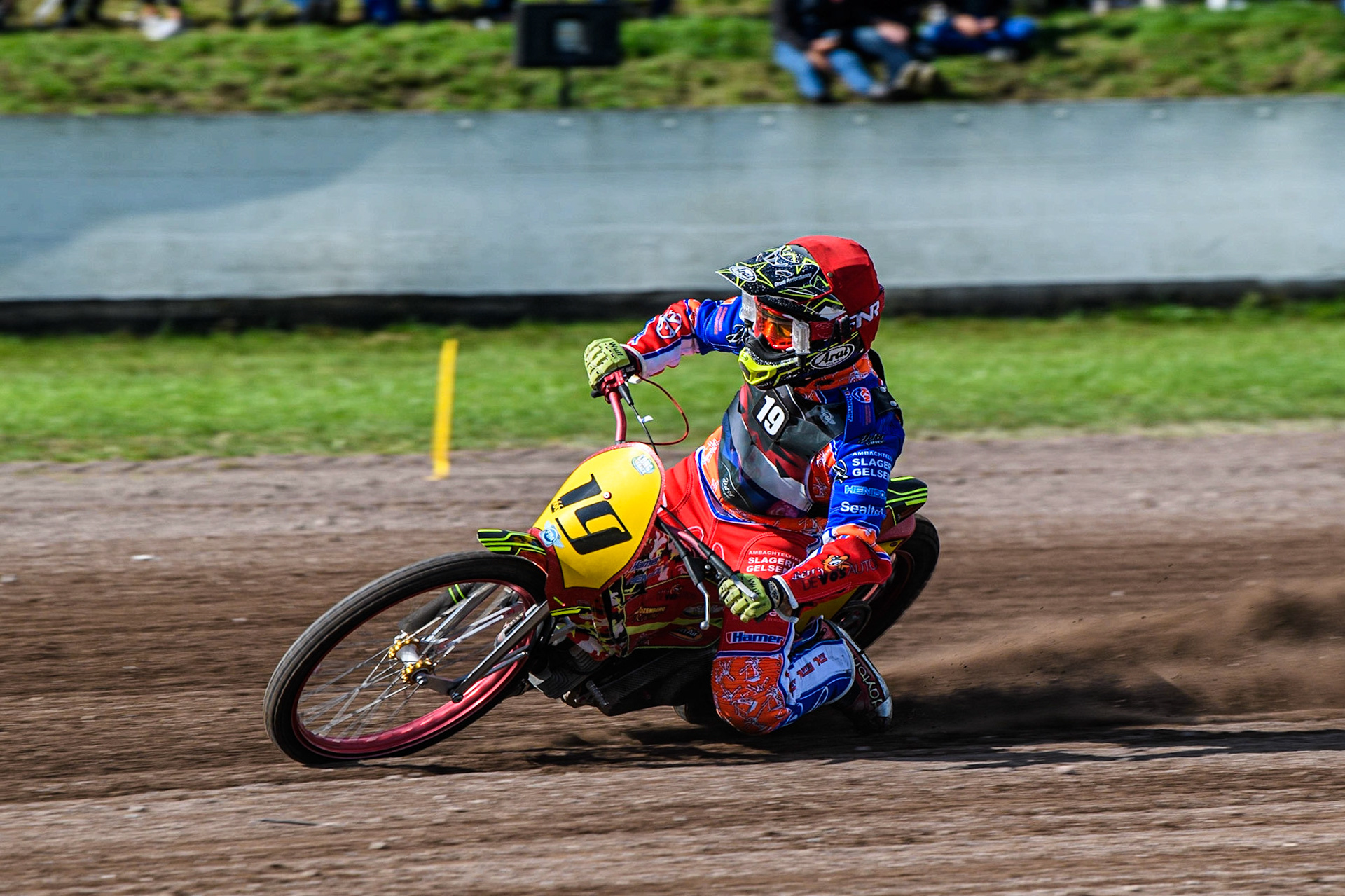 Romano Hummel practices  during the FIM Long Track Of Nations event at the Speed Centre Roden on Sunday 24th September 2023. (Photo: Ian Charles | MI News)