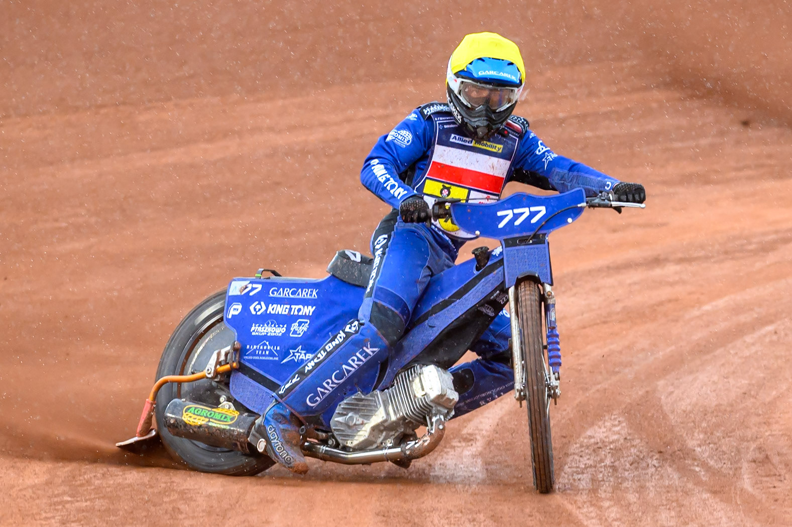 Piotr Pawlicki of Poland in action during the Speedway GP Qualifying Round 3 at Allied Ashfield Stadium, Glasgow on Saturday 30th May 2026. (Photo: Ian Charles | MI News)