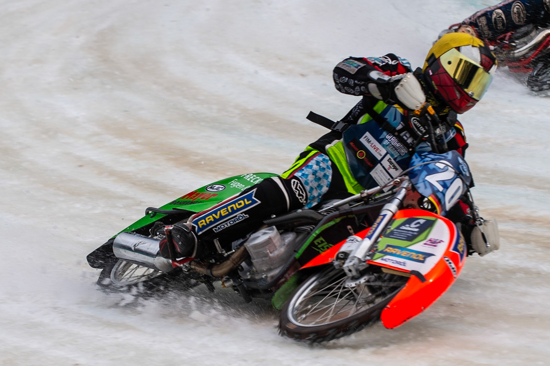 BERLIN GERMANY  - March 1  Johan Weber of Germany in action   during the Ice Speedway of Nations at the Horst-Dohm-Eisstadion, Berlin,  on Sunday 1 March 2020. (Credit: Ian Charles | MI News)