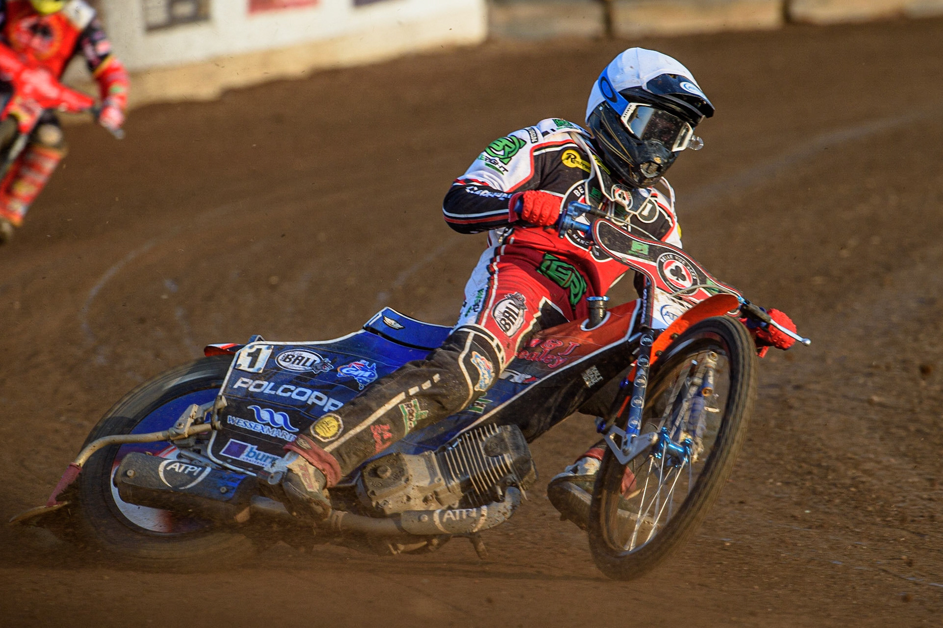 PETERBOROUGH, UK. JULY 19TH  Brady Kurtz  in action  during the SGB Premiership match between Peterborough and Belle Vue Aces at East of England Showground, Peterborough on Monday 19th July 2021. (Credit: Ian Charles | MI News)