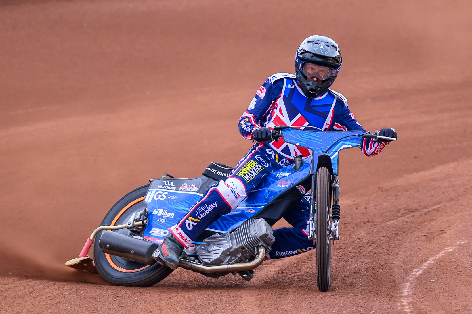 Adam Ellis of Great Britain during practice for the Speedway GP Qualifying Round 3 at Allied Ashfield Stadium, Glasgow on Saturday 30th May 2026. (Photo: Ian Charles | MI News)