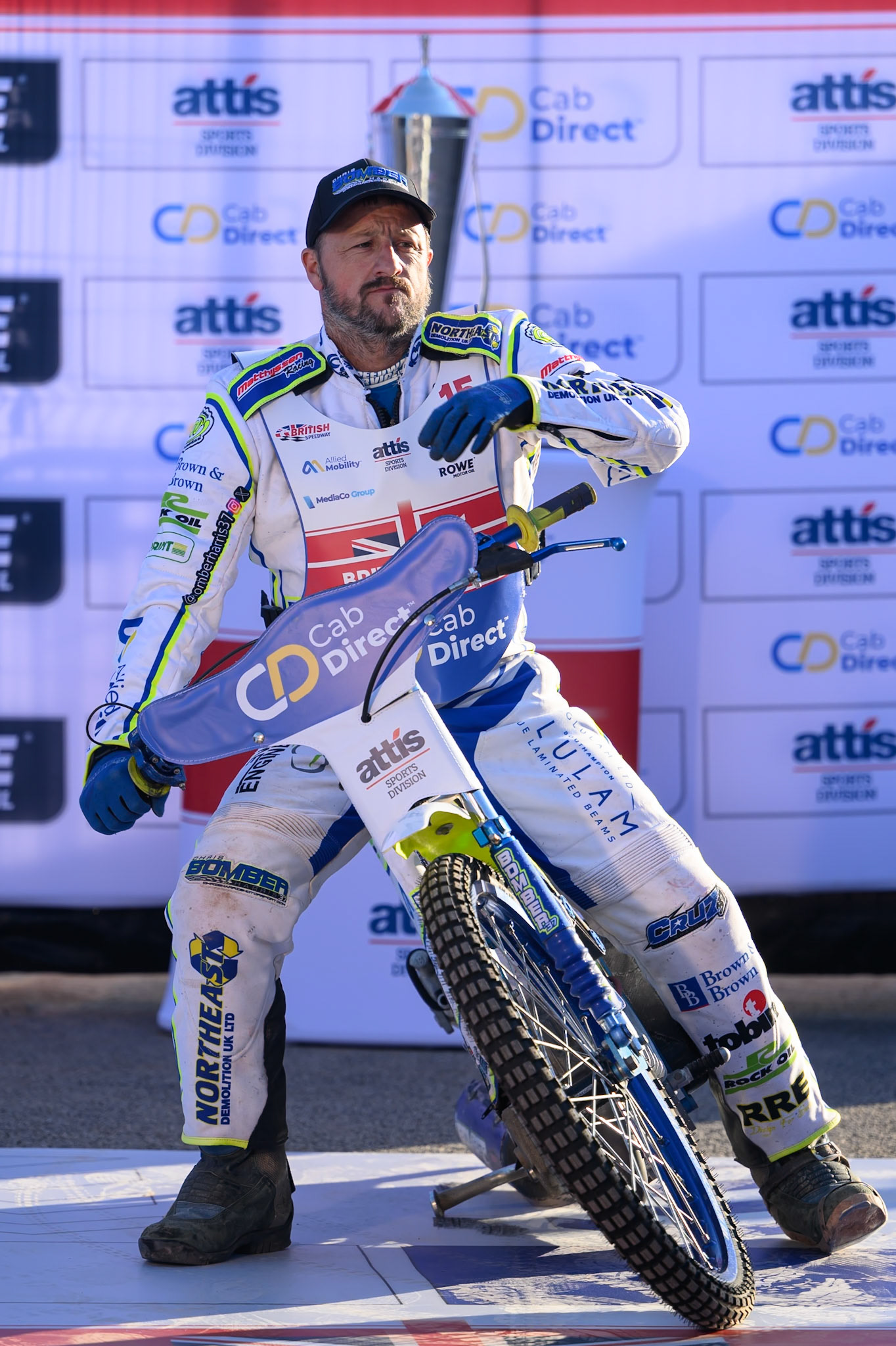 Chris Harris (15) during the Cab Direct British Speedway Championship Final at the National Speedway Stadium, Manchester on Saturday 15th August 2026. (Photo: Ian Charles | MI News)