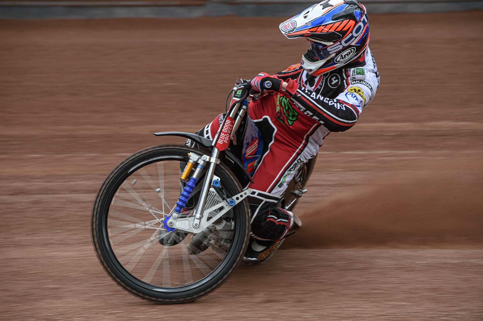Photo: Ian CharlesSteve Worrall in actionBelle Vue Press &amp; Practice Day, National Speedway Stadium, Manchester Thursday  13  May  2021