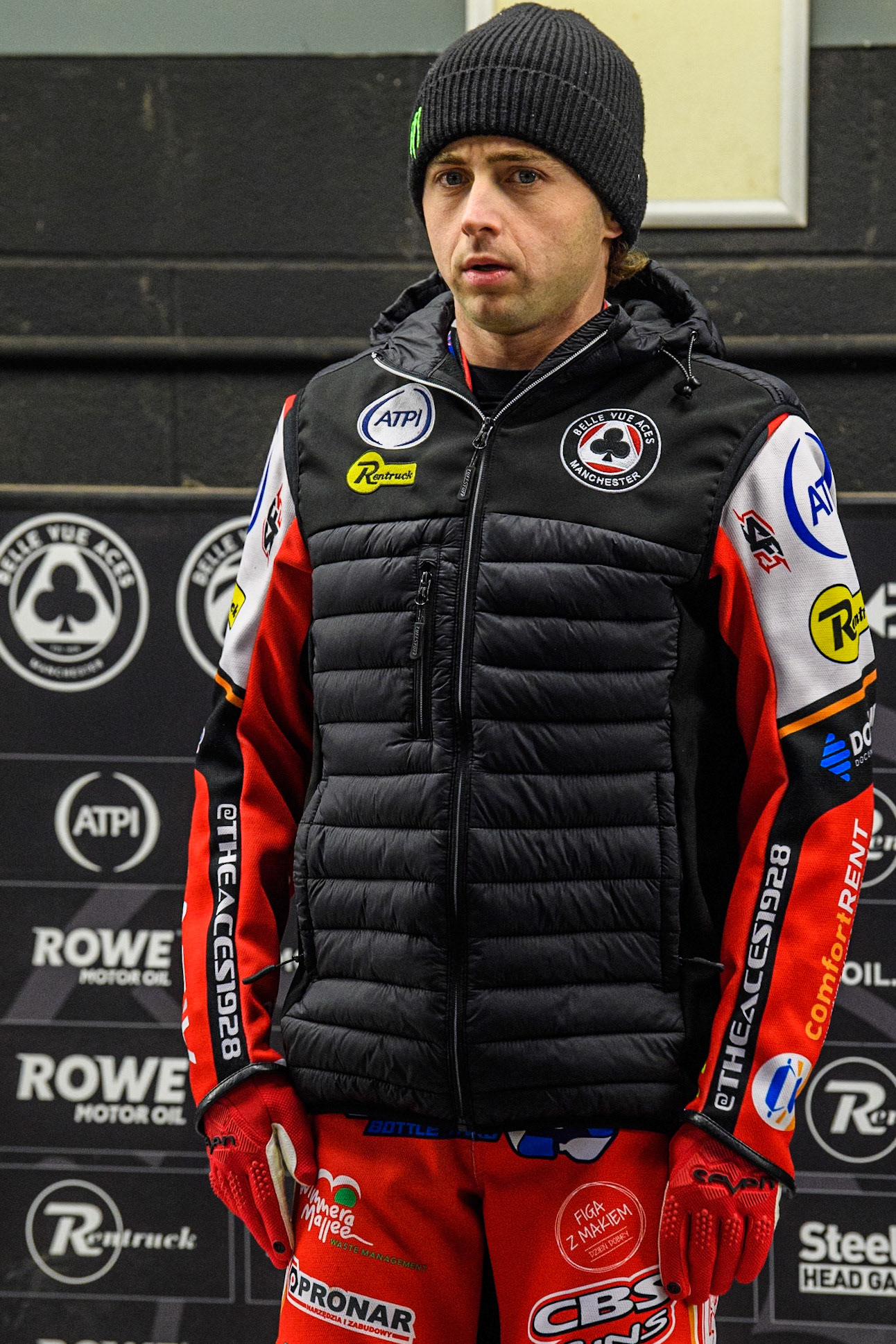 Jaimon Lidsey of Belle Vue Aces during the Premiership Cup Quarter Final 1st Leg match between Belle Vue Aces and Ipswich Witches at the National Speedway Stadium, Manchester on Monday 24th March 2025. (Photo: Ian Charles | MI News)