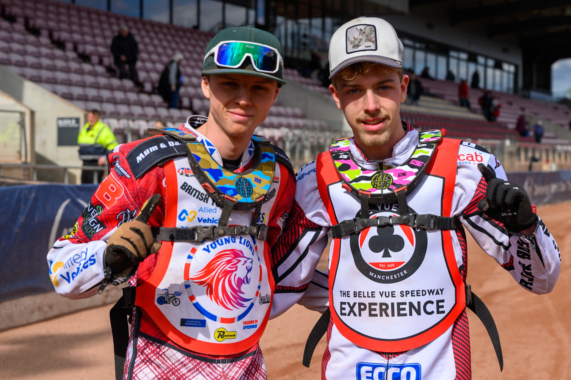 The Pijper brother make it a joint win with Stene (Left) winning the British Junior Championship Round and Ace winning the  Colts Individual meeting during the British Youth Speedway Championship &amp; JR Ashworth &amp; Sons Colts Individual at the National Speedway Stadium, Manchester on Sunday 10th May 2026. (Photo: Ian Charles | MI News)