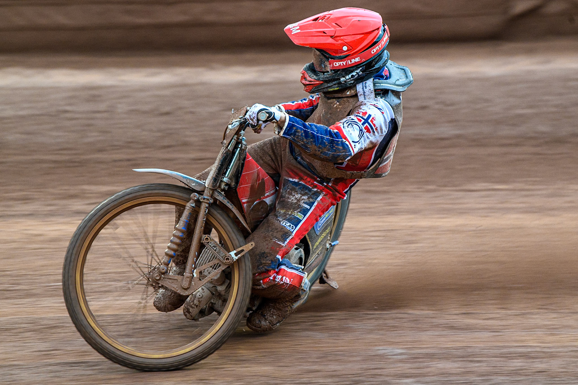 Mathias Pollestad of Norway in action during the Monster Energy FIM Speedway of Nation Semi Final 2 at the National Speedway Stadium, Manchester on Wednesday 10th July 2024. (Photo: Ian Charles | MI News)
