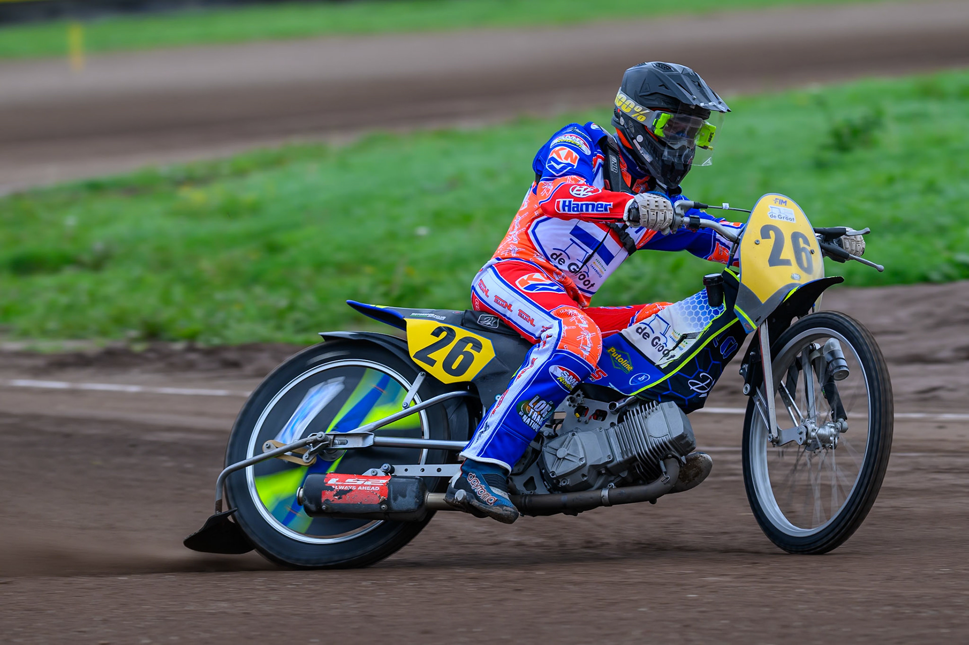 William Kruit (26) of Netherlands during practice for  the FIM Long Track of Nations 2026 at the Speed Centre Roden in the Netherlands on Sunday 20th September 2026. (Photo: Ian Charles | MI News)