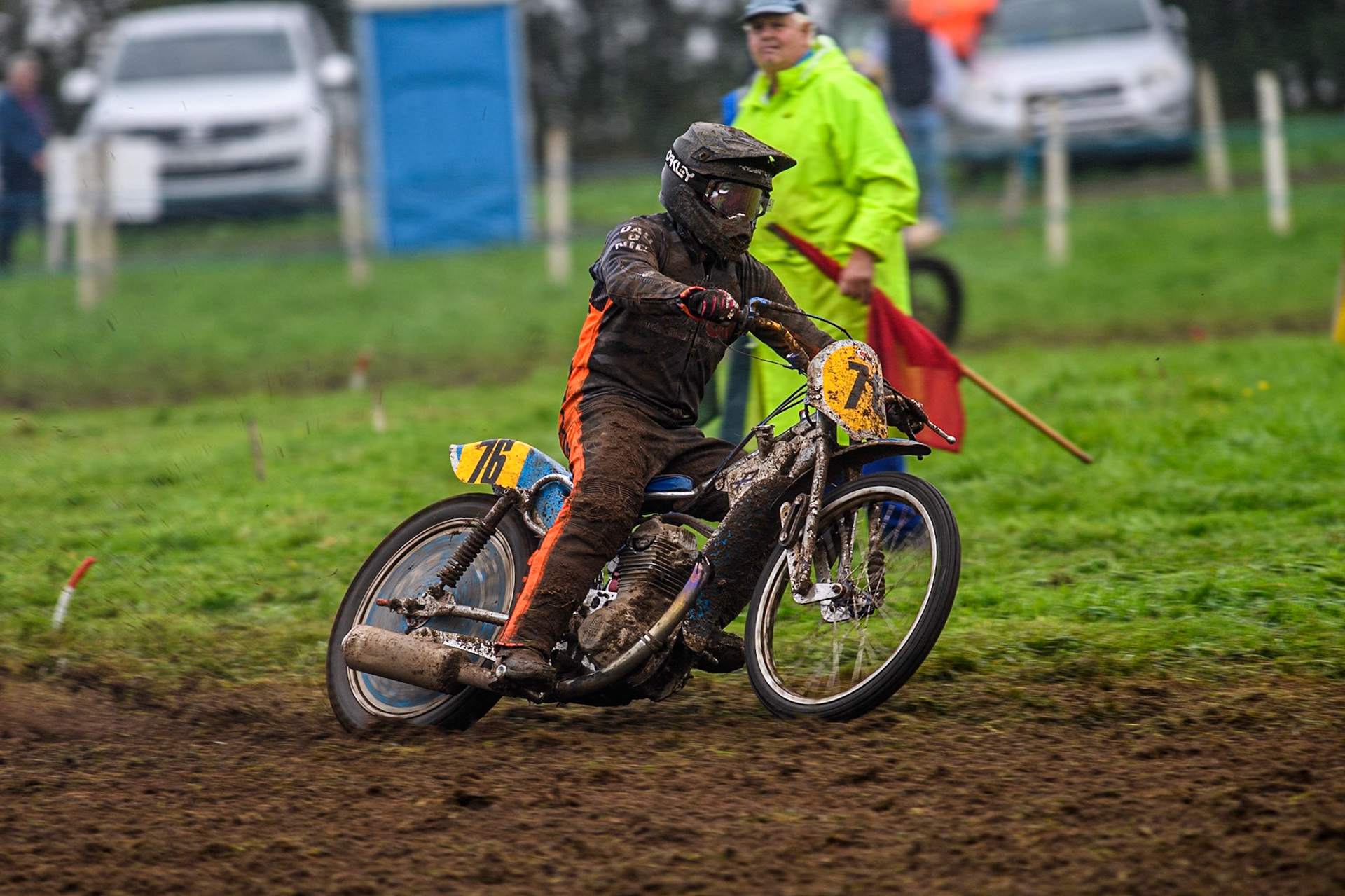 Jack Roberts (76) in action  in the 500cc Upright Class during the ACU British Upright Championships at Woodhouse Lance, Gawsworth, Cheshire on Sunday 8th September 2024. (Photo: Ian Charles | MI News)