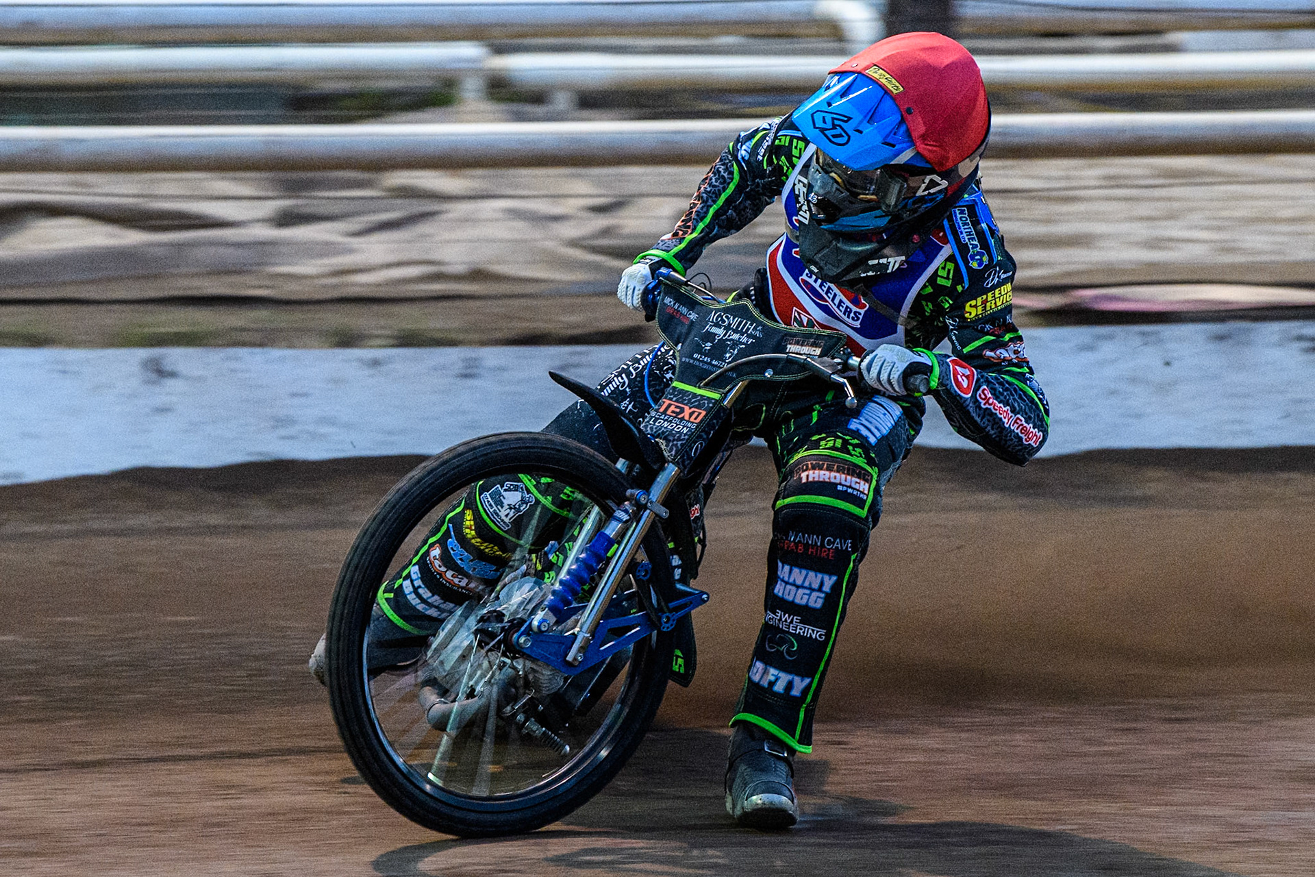 Steelers' Harrison Rogers in action during the WSRA National Development League match between Steelers and Belle Vue Colts at Owlerton Stadium, Sheffield on Monday 5th May 2025. (Photo: Ian Charles | MI News)