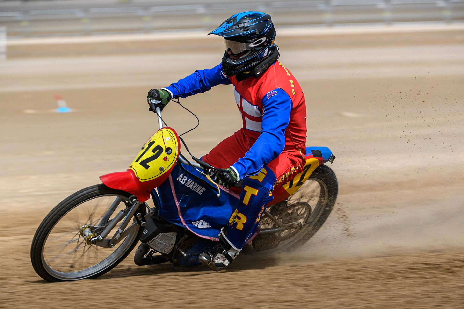 Daniel Winterton (12) in practice during the Fylde ACU British Sand Racing Masters Championship at  St Annes on Sea, Lancashire on Sunday 30th July 2023. (Photo: Ian Charles | MI News)