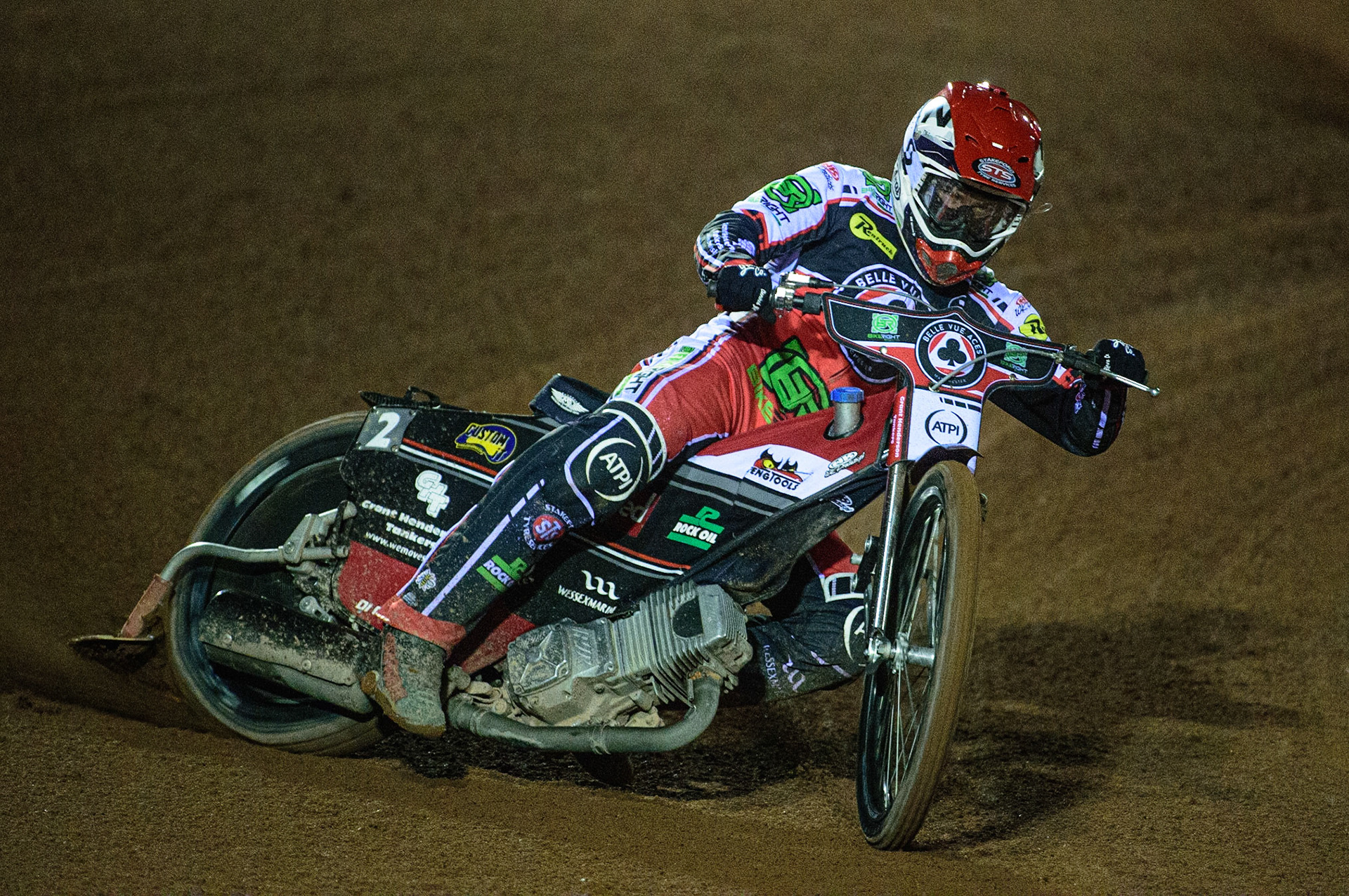MANCHESTER, UK. OCT 7TH  Richie Worrall  in action  for Belle Vue BikeRight Aces  during the SGB Premiership Play off Semi-Final Second Leg between Belle Vue Aces and Sheffield Tigers at the National Speedway Stadium, Manchester on Thursday 7th October 2021. (Credit: Ian Charles | MI News)