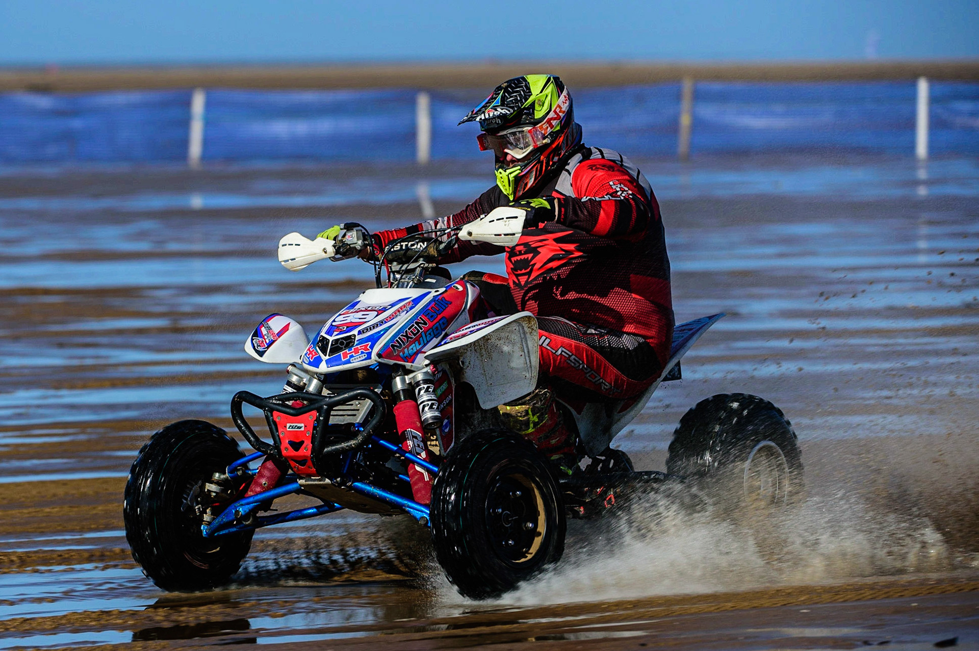 Davey Nixon (99) during the Fylde ACU British Sand Racing Masters Championship on  Sunday 2nd October 2022. (Credit: Ian Charles | MI News)