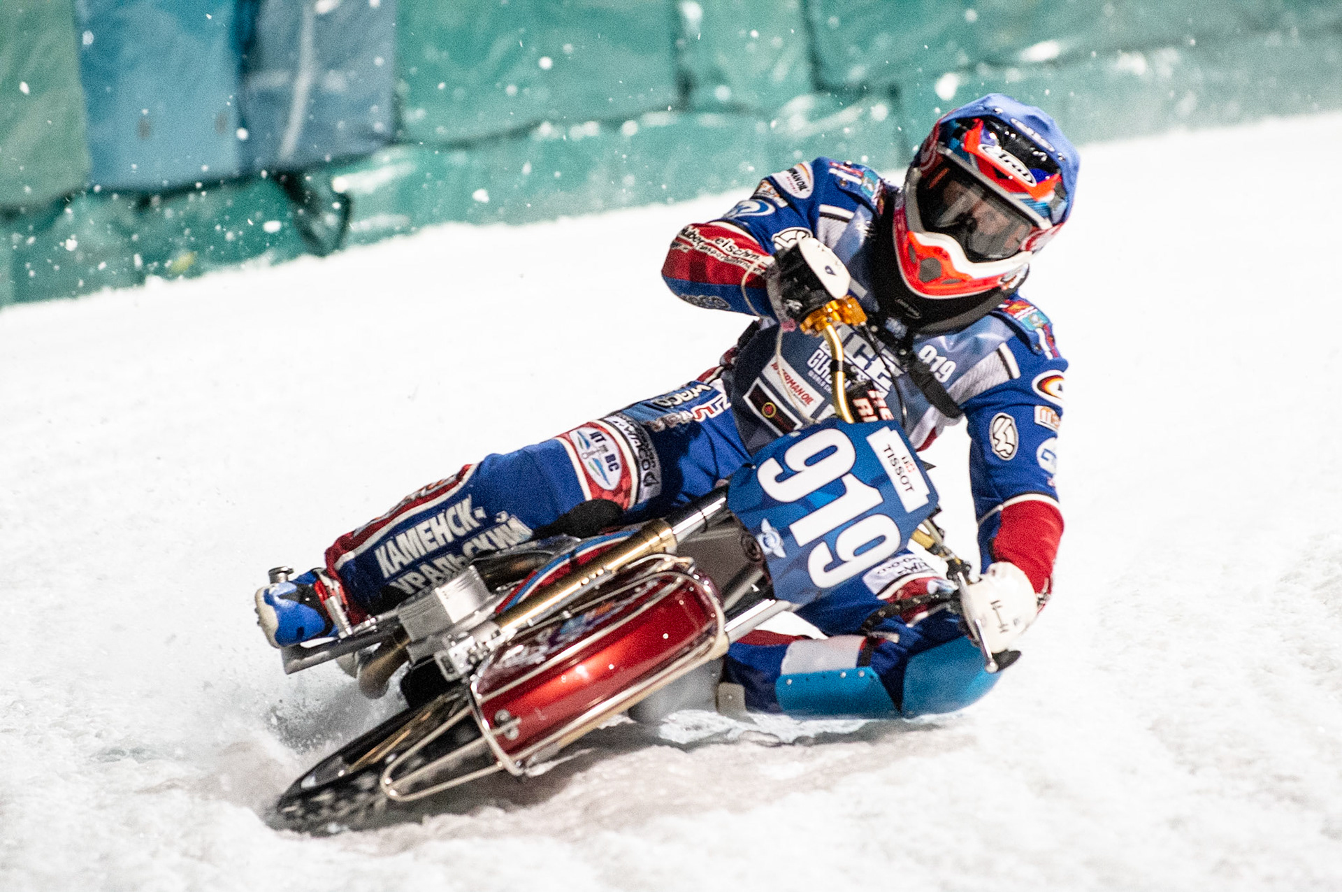 Photo: Ian Charles

Dmitri Khomitsevich (919) in action 

FIM Ice Speedway Gladiators World Championship, Final 3.1, Horst-Dohm Eisstadion, Berlin, Germany Saturday  2  March  2019
