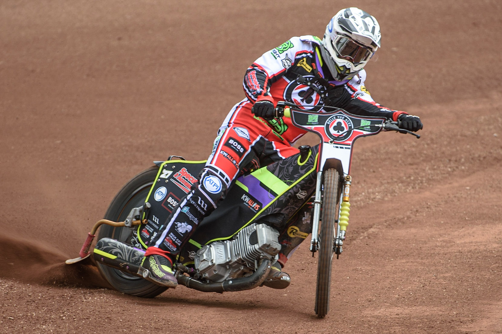 Photo: Ian CharlesTom Brennan in actionBelle Vue Press &amp; Practice Day, National Speedway Stadium, Manchester Thursday  13  May  2021