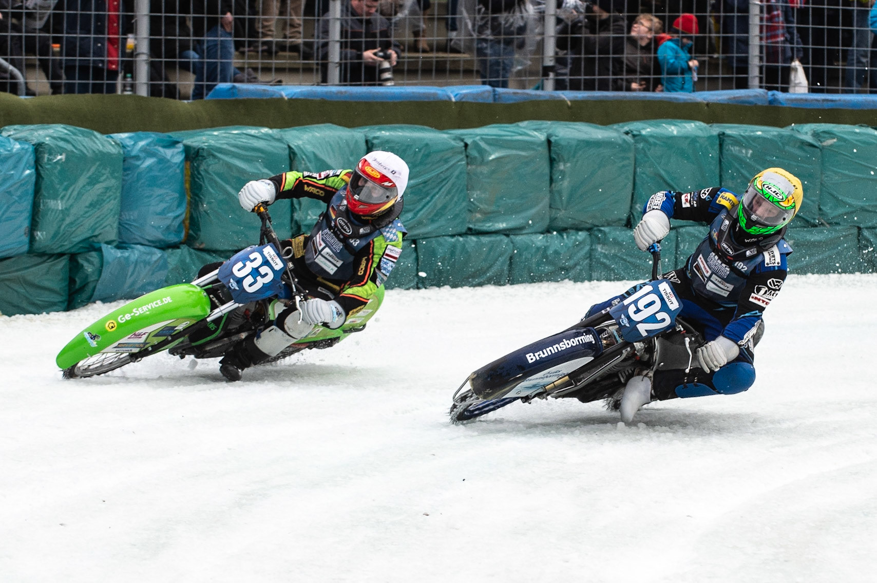 Photo: Ian Charles

Niclas Svensson (192) inside Johann Weber (33)

FIM Ice Speedway Gladiators World Championship, Final 3.2, Horst-Dohm Eisstadion, Berlin, Germany Sunday  3  March  2019