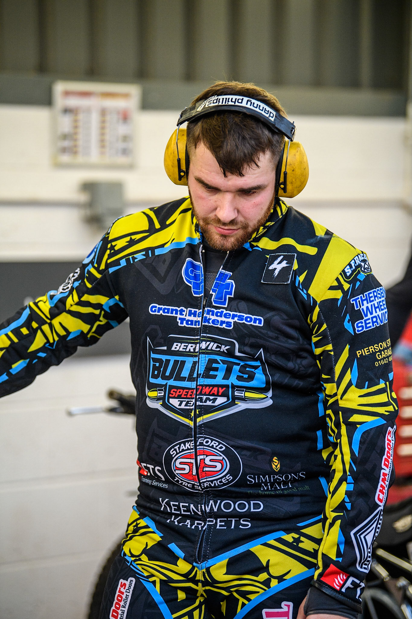 Danny Phillips - guest rider for Leicester Watling JCB Lion Cubs during the National Development League match between Belle Vue Colts and Leicester Lion Cubs at the National Speedway Stadium, Manchester on Friday 8th September 2023. (Photo: Ian Charles | MI News)