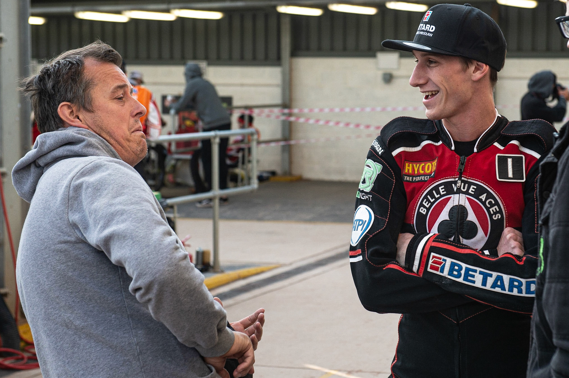 Photo by Ian Charles

TT Legend John McGuiness (left) chats with Max Fricke 


Belle Vue Aces v Swindon Robins, British Speedway Premiership, Belle Vue National Speedway Stadium, Manchester, Monday 12  August  2019