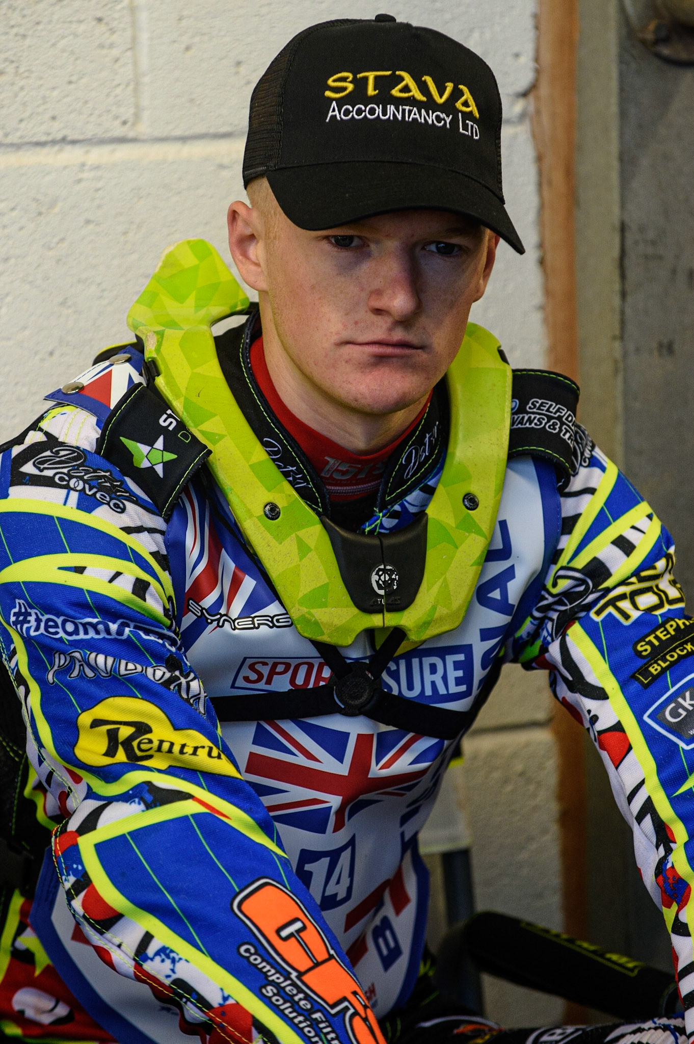 MANCHESTER, UK. MAY 12TH: The Premier League Captains: (l-r) Rory Schlein,  Lewis Kerr, Scott Nichols, Kyle Howarth, Danny King, Steve Worrall  Discovery Networks Eurosport Speedway Season Launch at the National  Speedway Stadium