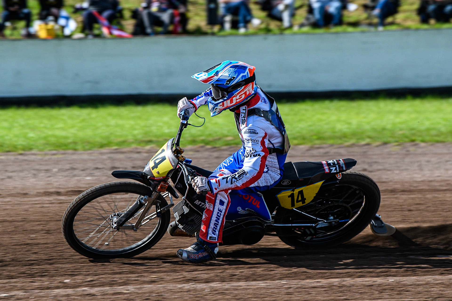 Mathias Trésarrieu practices  during the FIM Long Track Of Nations event at the Speed Centre Roden on Sunday 24th September 2023. (Photo: Ian Charles | MI News)