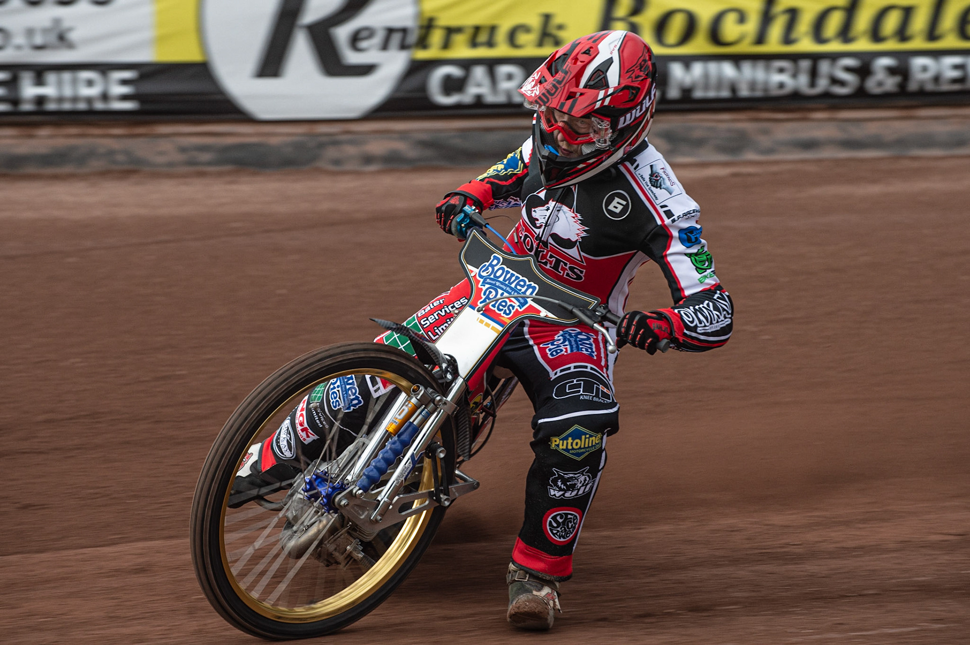 MANCHESTER, ENGLAND  - March 12  Paul Bowen of Belle Vue Colts in action   during The Belle Vue Speedway Media Day, at The National Speedway Stadium, Manchester, on Thursday 12 March 2020. (Credit: Ian Charles | MI News)