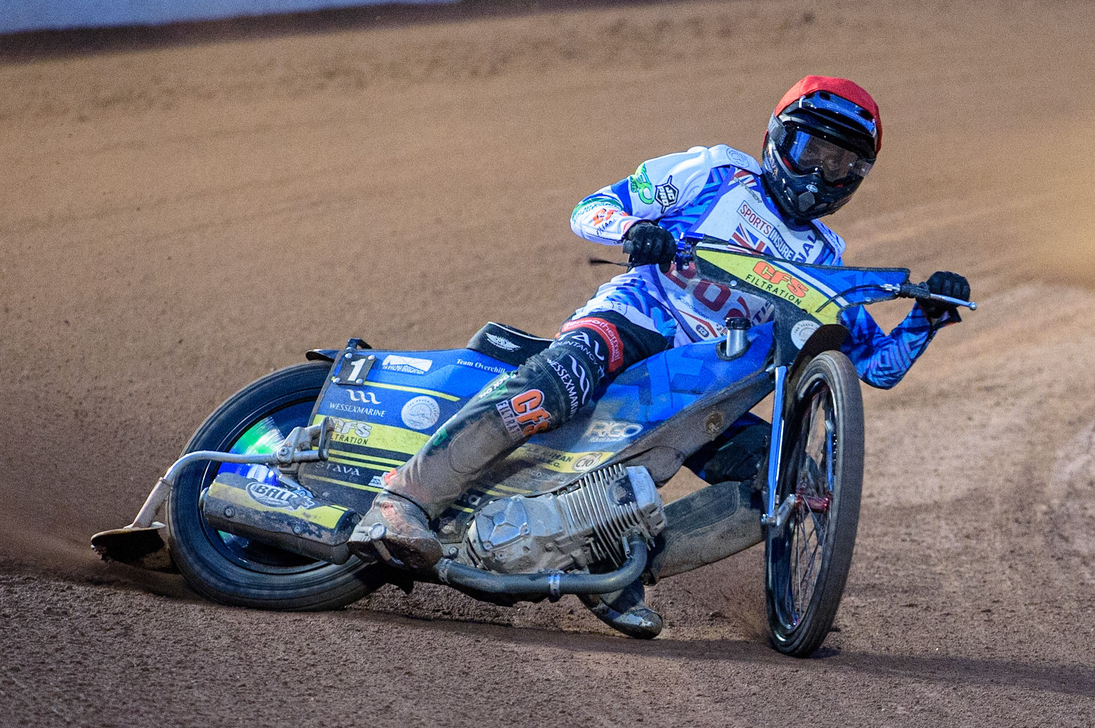 MANCHESTER, UK. AUGUST 16TH   Adam Ellis  in action  during the Sports Insure British Speedway Finals at the National Speedway Stadium, Manchester on Monday 16th August 2021. (Credit: Ian Charles | MI News)