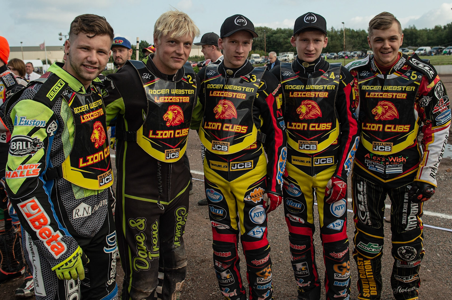 Photo: Ian Charles

Leicester Lions: (l-r) Danyon Hume , Ryan Terry Daley, Joe Thompson, Dan Thompson, Luke Whitehead 

National Development League 4 Team Tournament, Loomer Road Stadium, Stoke, Saturday 13 July  2019