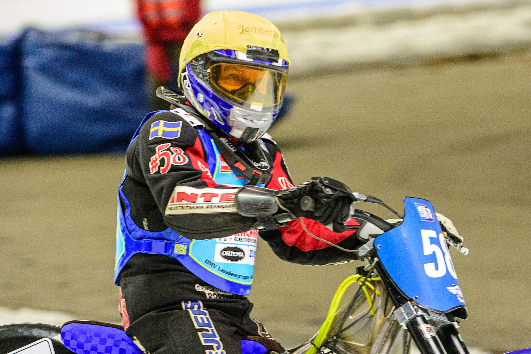 Stefan Svensson after his race during the Race of Legends at the Max-Aicher-Arena, Inzell on Friday 17th March 2023. (Photo: Ian Charles | MI News)
